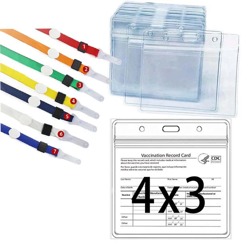 

Clear Vinyl Plastic Sleeve With Waterproof Type Resealable Zip Vaccination Card Protector 4 X 3 Inches Vaccine Cards Holder