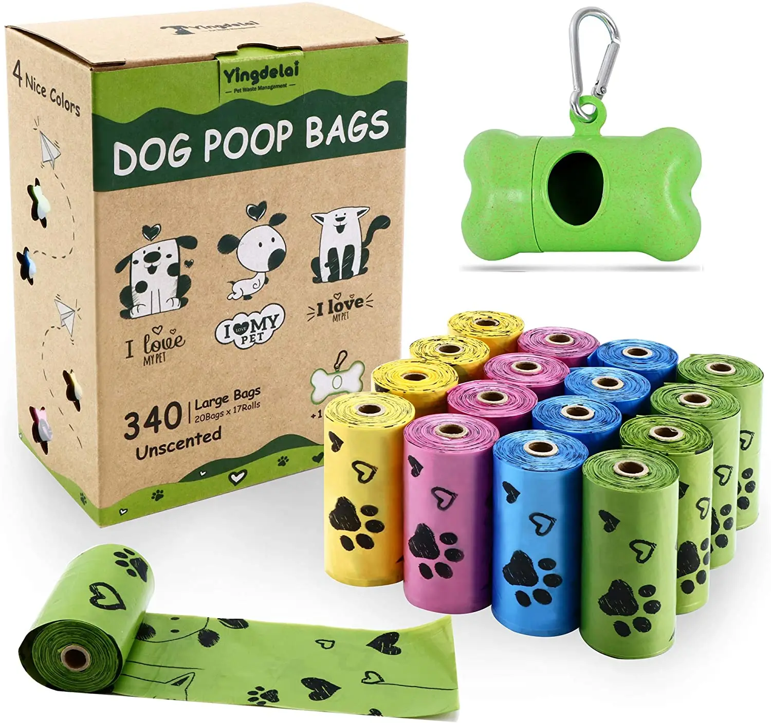 

Corn starch compostable dog poo bags private label wholesale dog waste bag bio degradable poop bags, Customized color