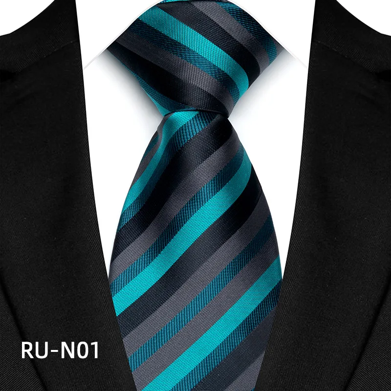 Luxury Green Stripe Men Cheap Necktie 8cm Polyester Handmade Ties For Men With Private Label