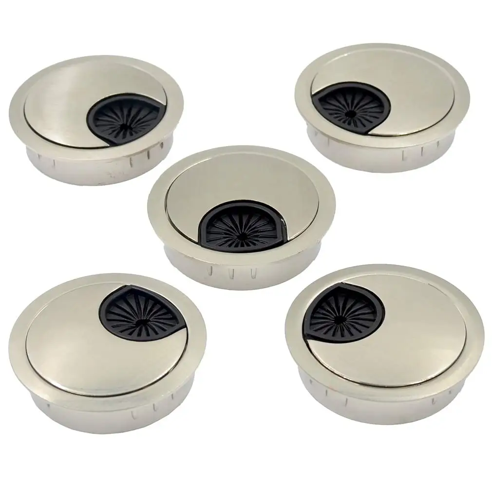 

50/60/80mm round shape metal office table cable grommet computer desk grommet