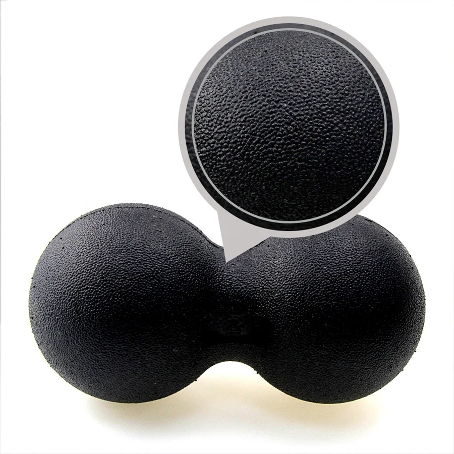 

Fitness Ball Double Lacrosse Massage Ball Mobility Peanut Ball for Self Myofascial Release Deep Tissue, Black