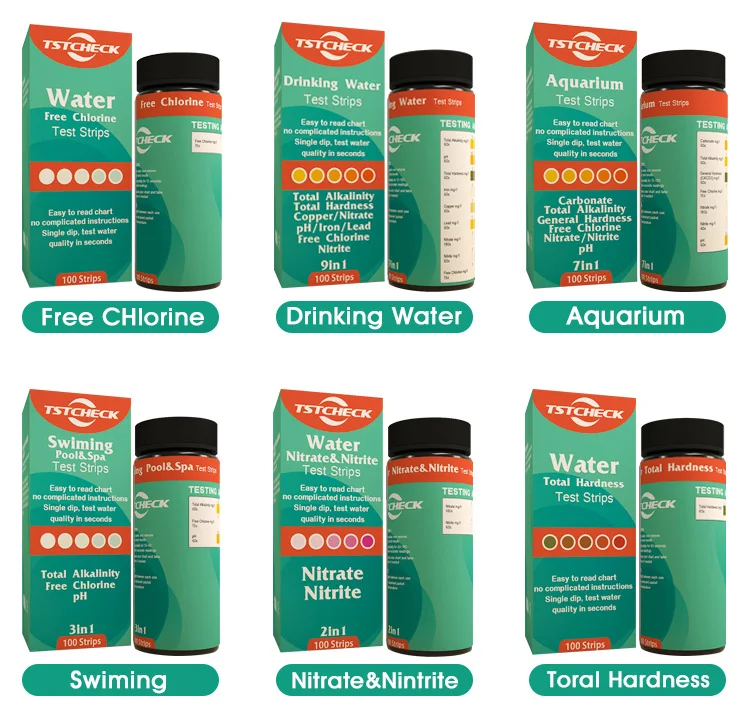 50 Counts Tst 6way Rapid Easy Read Aquarium Water Test Strips Fish