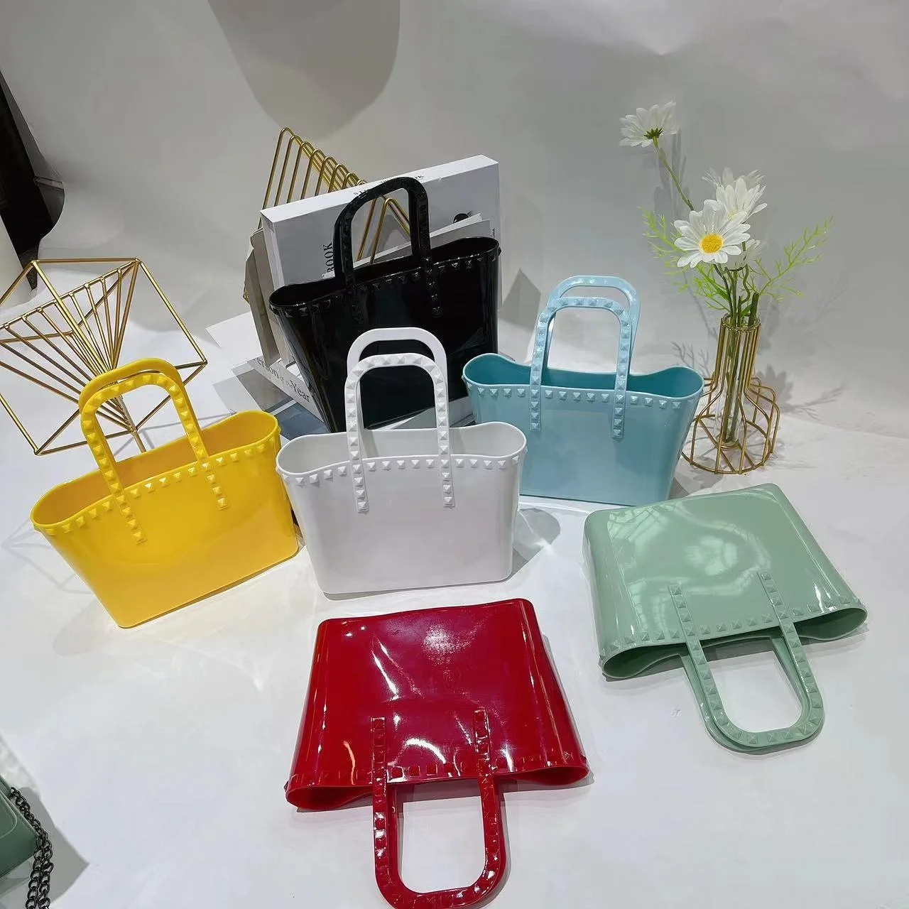 

Hot sale small jelly bag designer handbag famous brand kid jelly women hand bags large canvas purses and handbags luxury, Customizable