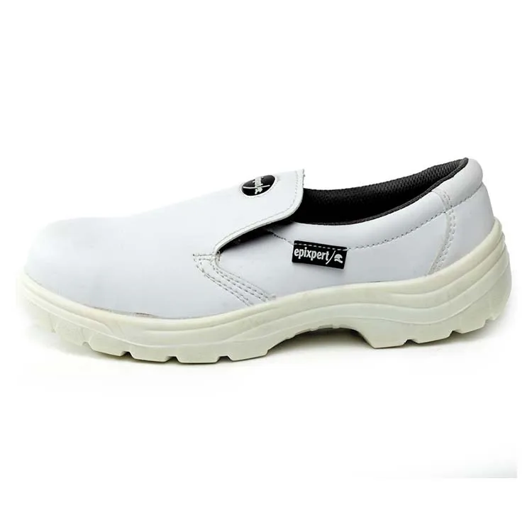 

S2 Anti-Smash Anti-Static Waterproof White Slip On Chef medical Safety Shoes for food industry electrical work esd