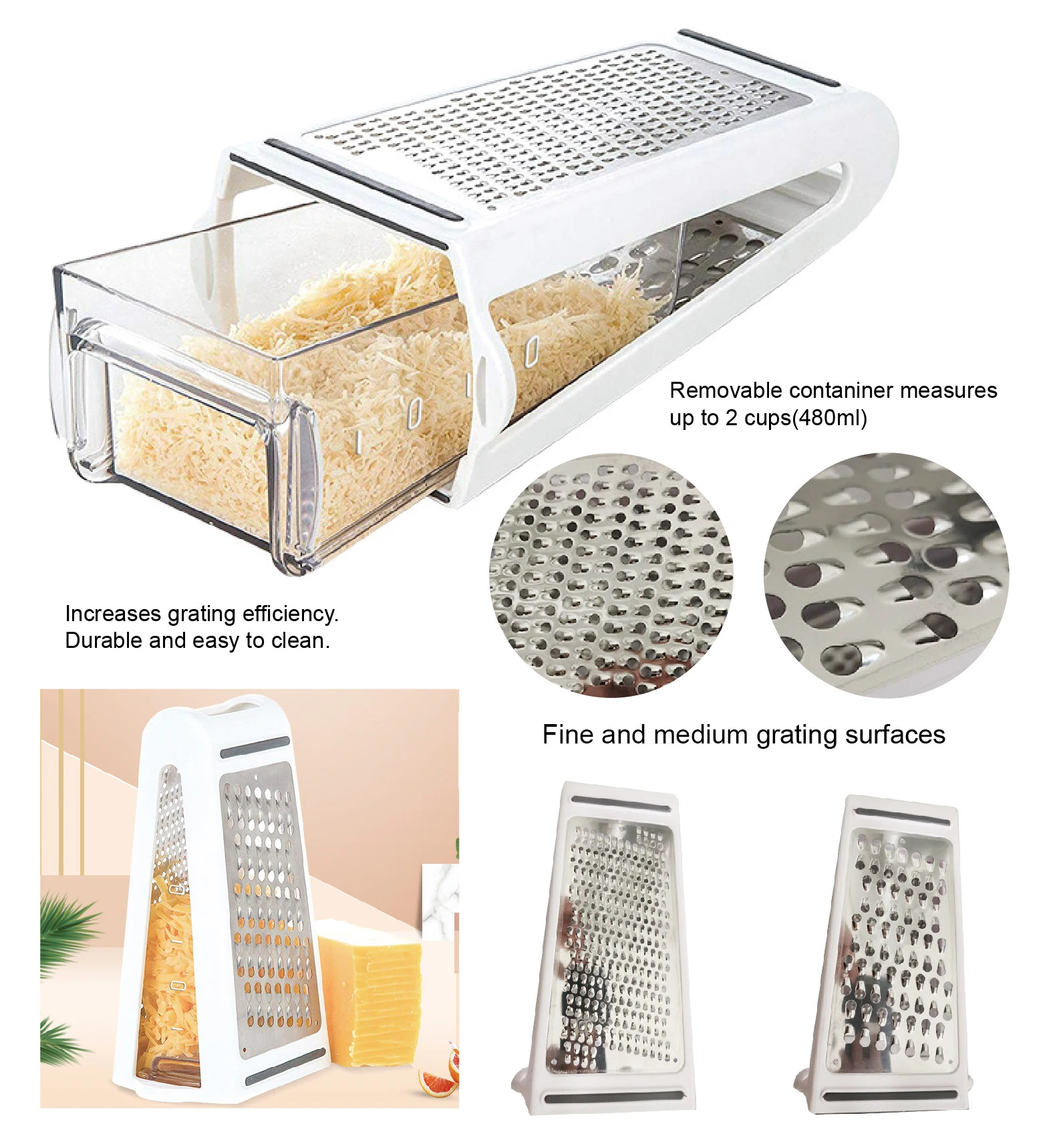 New Stainless Steel Doublesided Multifunctional Radish Grater