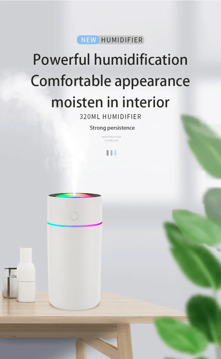 Hot Sale New Arrival Mini Aroma Air  With Led Lights and Cool Mist Humidifier
