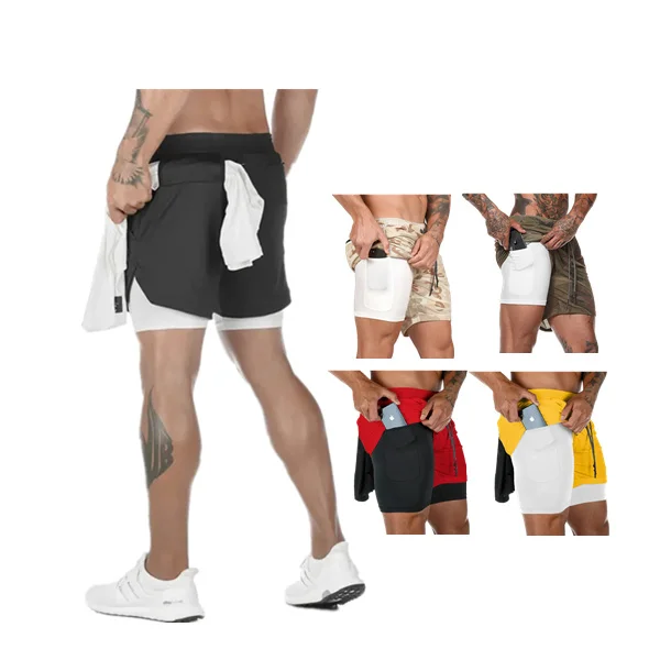 

Summer quick dry breathable causal gym fitness sport inside mesh men's shorts custom logo solid men surf board beach shorts