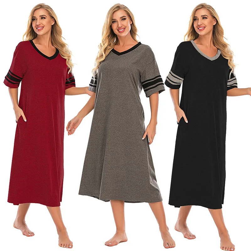 

2021 Big Size Long Dress Loungewear Comfy Pajamas Custom Made Pyjamas for Women