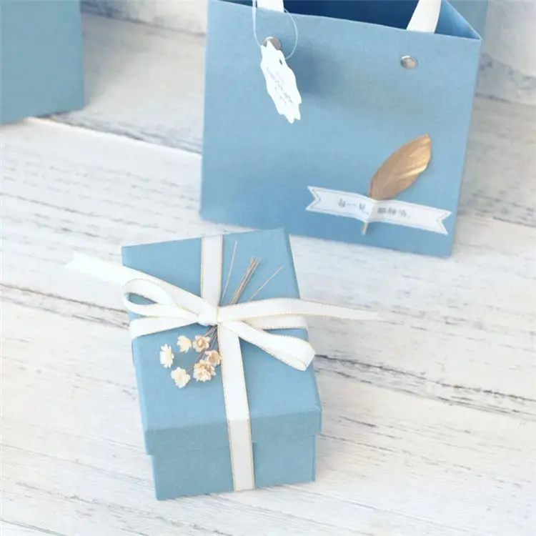 product-Wholesale Small paper gift boxes Jewelry boxes earrings ring packing boxes birthday gift box-1