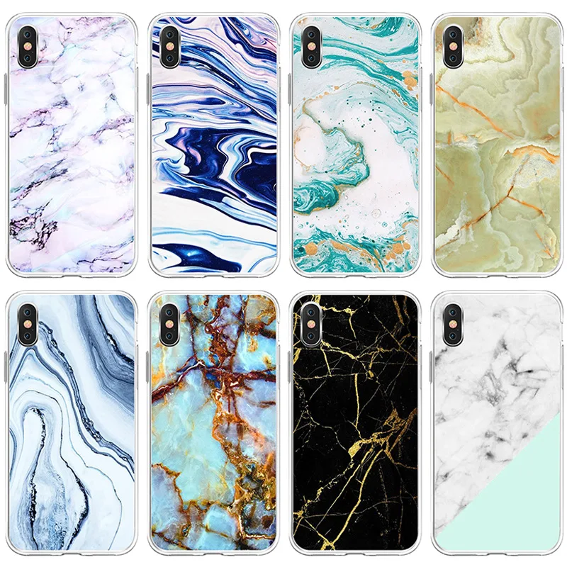 

Hot Sale INS Classic Marble Texture For Iphone 12pro 11 Max Sofe TPU Anti Shock Phone Case Cell Phone Cover, Customised