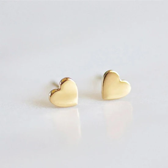 eManco Love earrings simple stainless steel gold plated earrings new 316L accessories