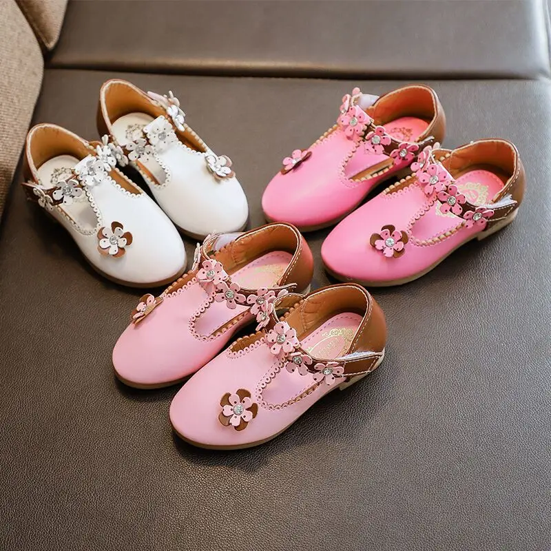 

spring and autumn new fashion children's princess shoes girls dance dress performance shoes flower children's casual shoes, Pink,beige,green