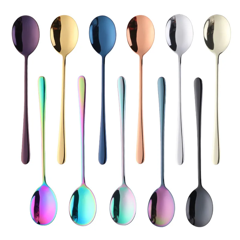 

Creative Stainless steel Fancy Flatware Spoon color, Rose gold, gold, purple, light gold, blue, silver, black,rainbow