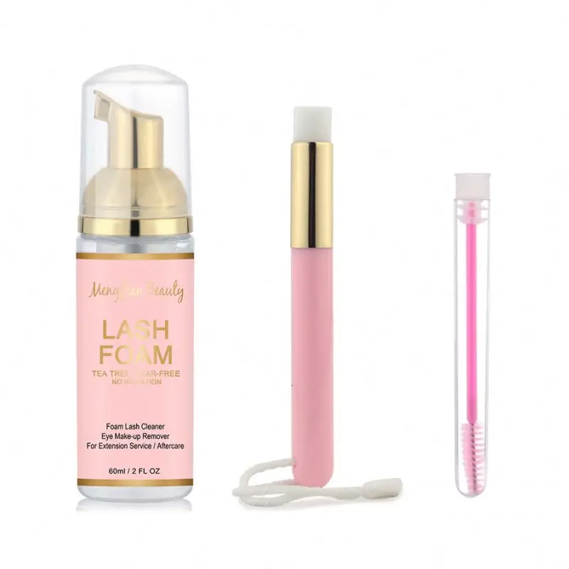 

Wholesale New products natural Foam lash cleaner private label eyelash extension eyelash shampoo bulk, White, gold, rose gold