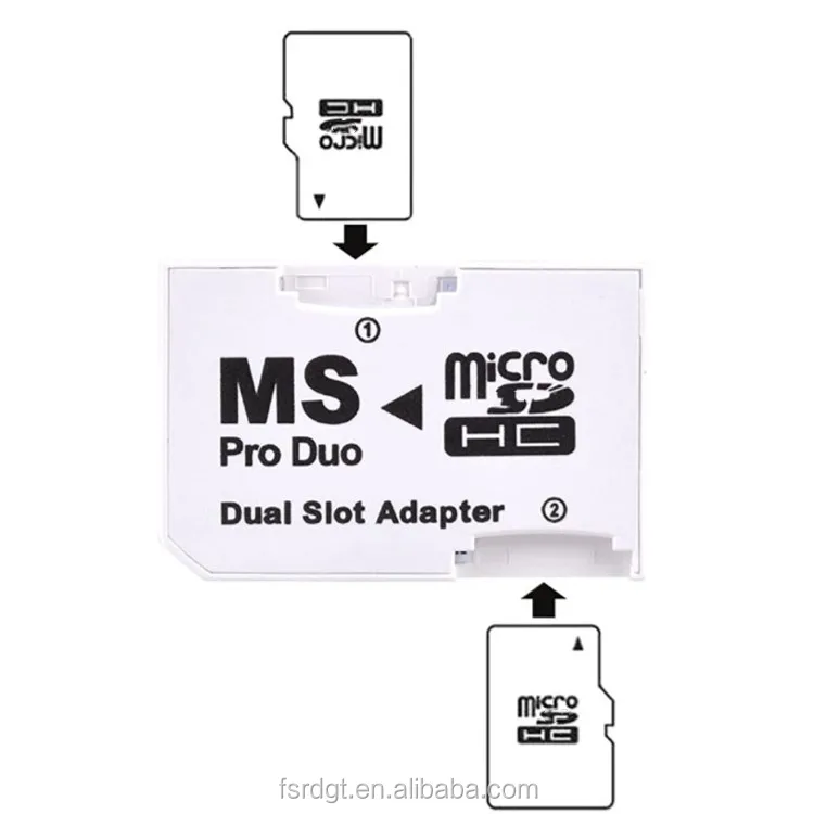 

Micro TF card to Dual Pro Memory Stick Pro Duo adapter for sony PSP