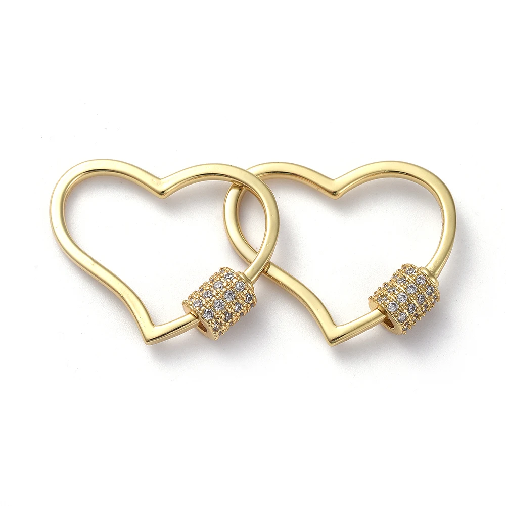 

PandaHall Long-Lasting Plated Heart Brass Carabiner Keychain