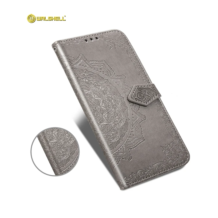 

Flower embossed cell phone cover for Samsung A70 A80 A90, Black/ rosepink/ green/ purple/ blue/ grey