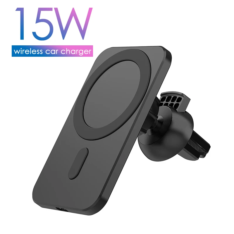 

Magnetic Wireless Car Charger Mount For iPhone 12 Pro Max 15W Fast Charging Air Vent Phone Holder Stand