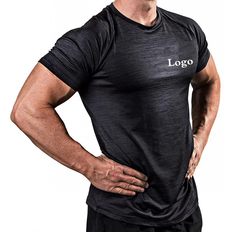 Hot Sale Fitness Instructor Breathable Custom Print Comfort Colors Black O Neck T-Shirt