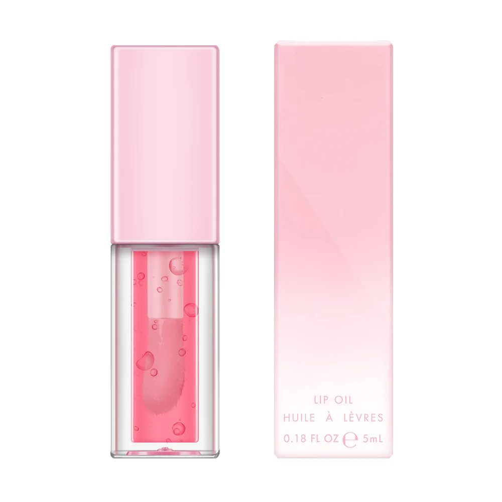 Private Label Glossy Vitamin E Coconut Oil 5g Mineral Hydrating Liquid Lip Care Oil Waterproof Moisturizing Plumper Makeup Base