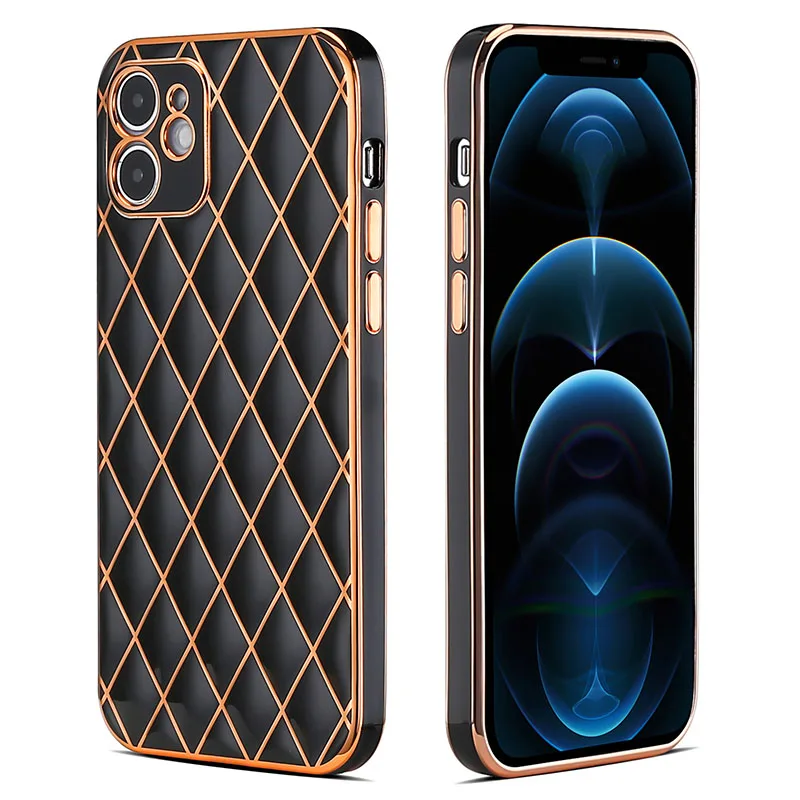

Luxury Plating TPU Soft Phone Case For iPhone 12 mini 12 11 Pro Max Xs Xr Xs Max 7 8 Plus Lens Camera Protection Cover, Multi colors