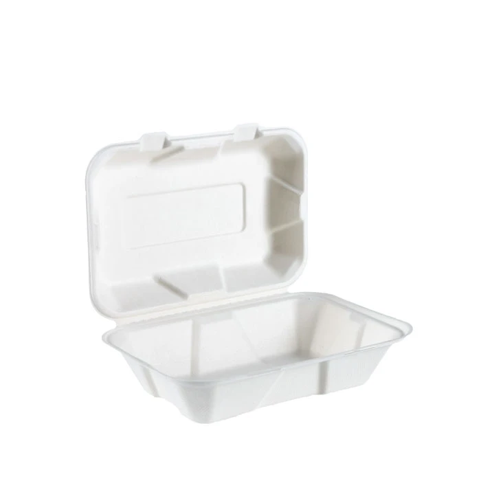 

9"*6" Food Box Takeaway Packing Biodegradable Bagasse Food Containers Disposable Bento Meal Lunch Box