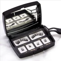 

3D Reusable False Magnetic Eyelashes Magnetic Lashes With Magnetic Eyelashes Packaging Box And Eyelash Magnetic Tweezers Inside