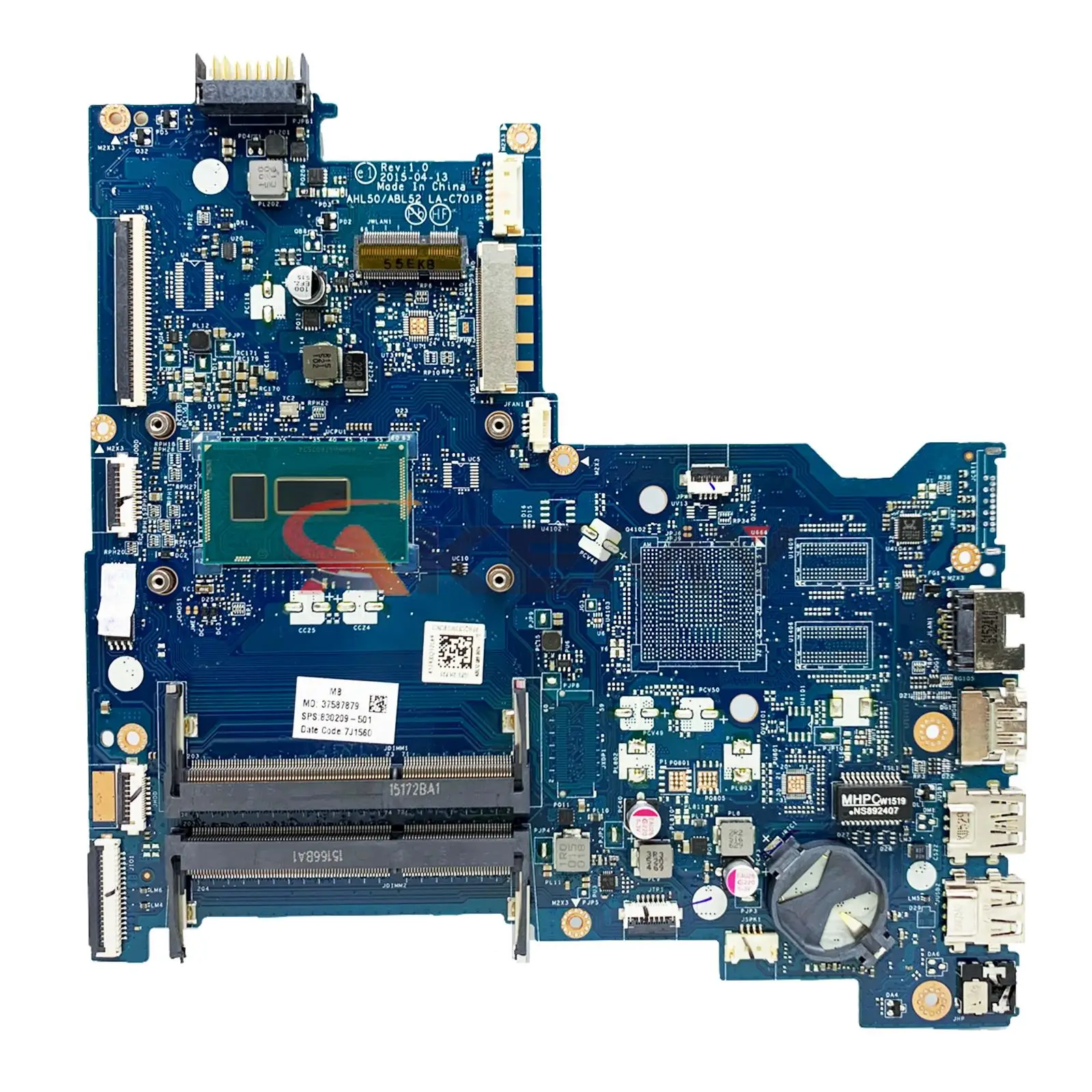 

For HP PAVILION 15-AC 15-AY 250 G4 Laptop Motherboard With 3825U I3 I5 I7 CPU Mainboard AHL50/ABL52 LA-C701P 100% testing ok
