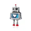 Cute Robot Heart Charms Pendants