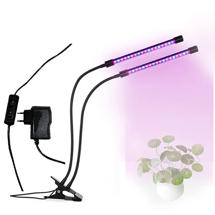 LED desk grow light portable clip led plant lights for indoor plants LED lamp bulbs full spectrum with 360 turning
