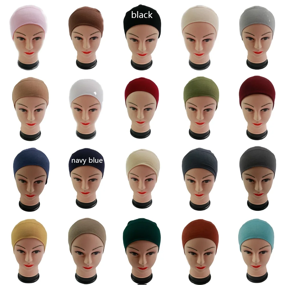 

Wholesale Eco-Friendly Professional Custom Jersey Cotton Cheaper Muslim Malaysia Inner Hijab Cap For Muslim Women