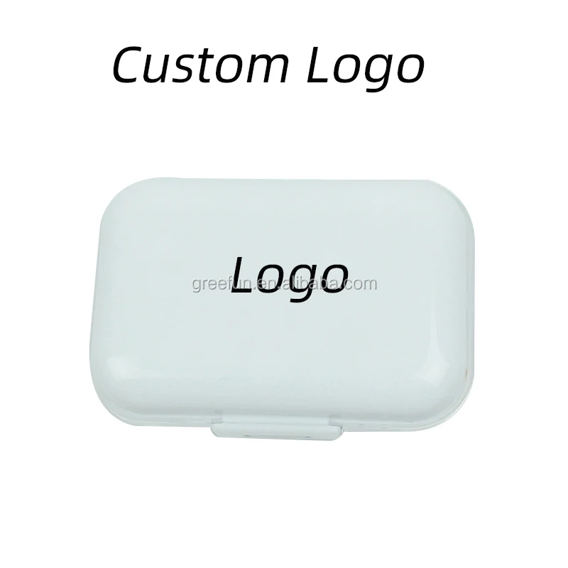 Custom Logo And Color Plastic Pill Case Pill Box Small Portable Clear