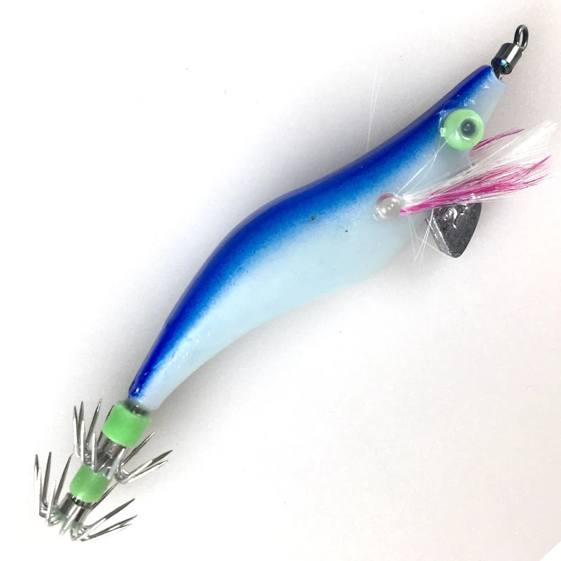 

Hollow Hard Fishing Bait big eyes wood shrimp 110mm 12g wood shrimp eye shrimp bait squid hook stainless steel squid hooks