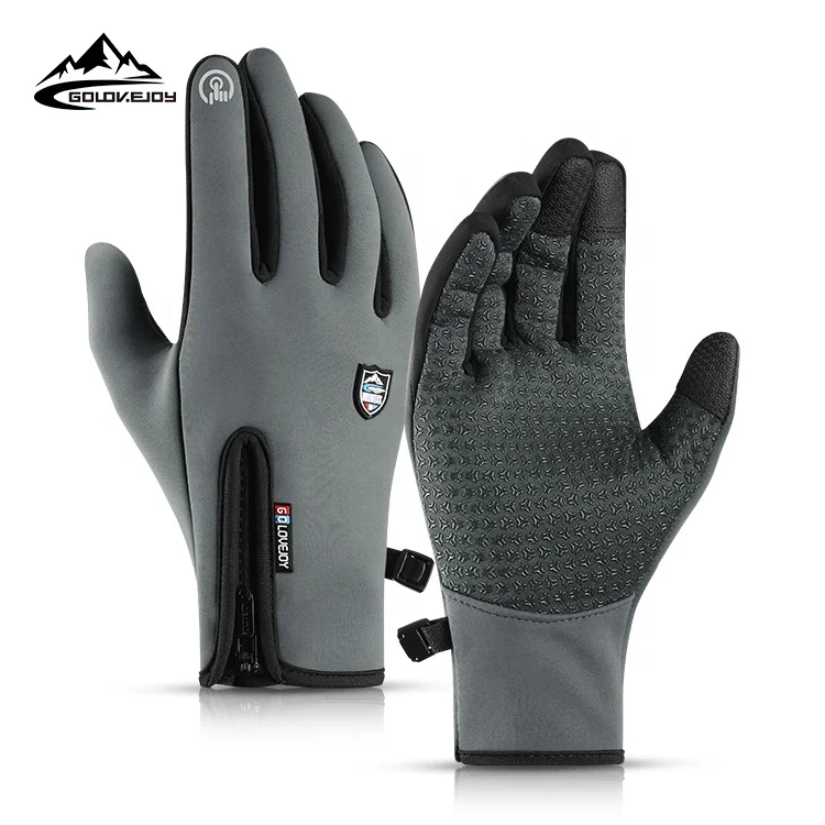 

GOLOVEJOY DB42 Windproof Waterproof Fleece Winter Warm Unisex Touch Screen Outdoor Sports Hiking Bike Riding Cycling Gloves, Has 4 colors