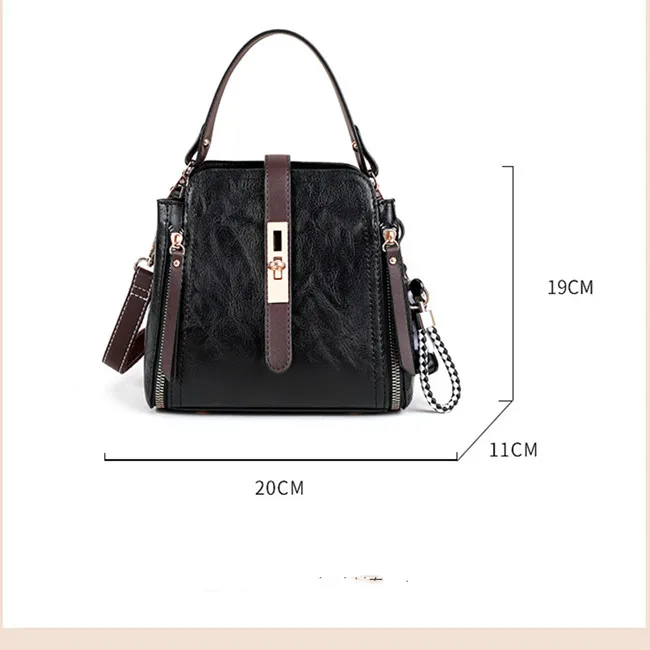 Bags 2020 New Fashion Tide Brand Crossbody Bucket Bags Old Pattern Shoulder Bags Niche Women Handbags