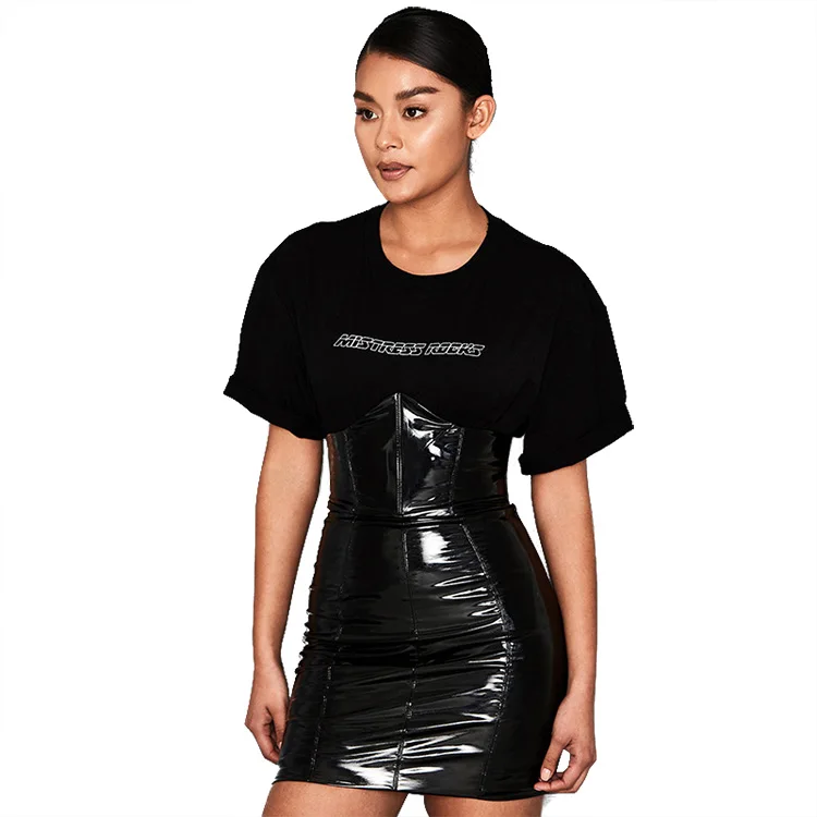 

2021 fashion custom women leather midi skirt real leather sexy mini skirt