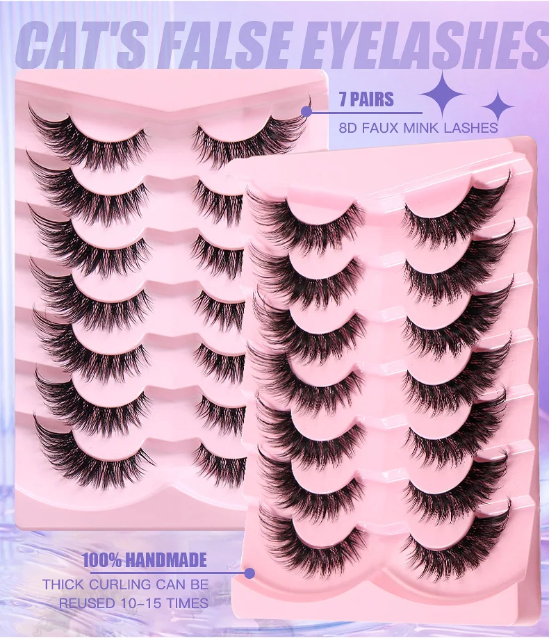 

cruelty free transparent eyelash faux mink eyelashes invisible clear band lashes