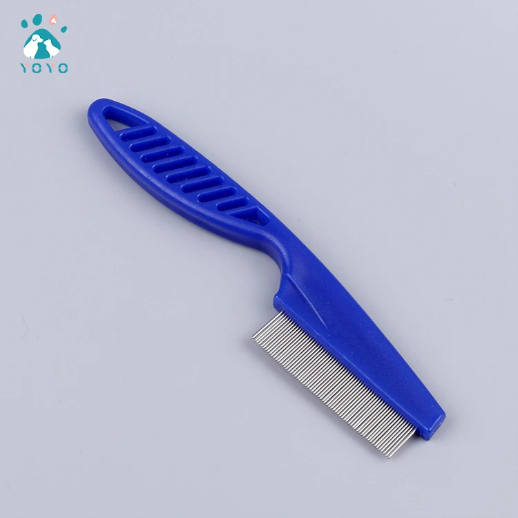 

High Quality effectively remove fleas pet universal fine teeth flea comb with long handle, Customized color