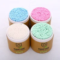 

N294 4 Colors Bamboo Cotton Buds Swabs Cleaning Of Ears Tampons Makeup Tools Disposable Double-headed Clean Cotton Swab