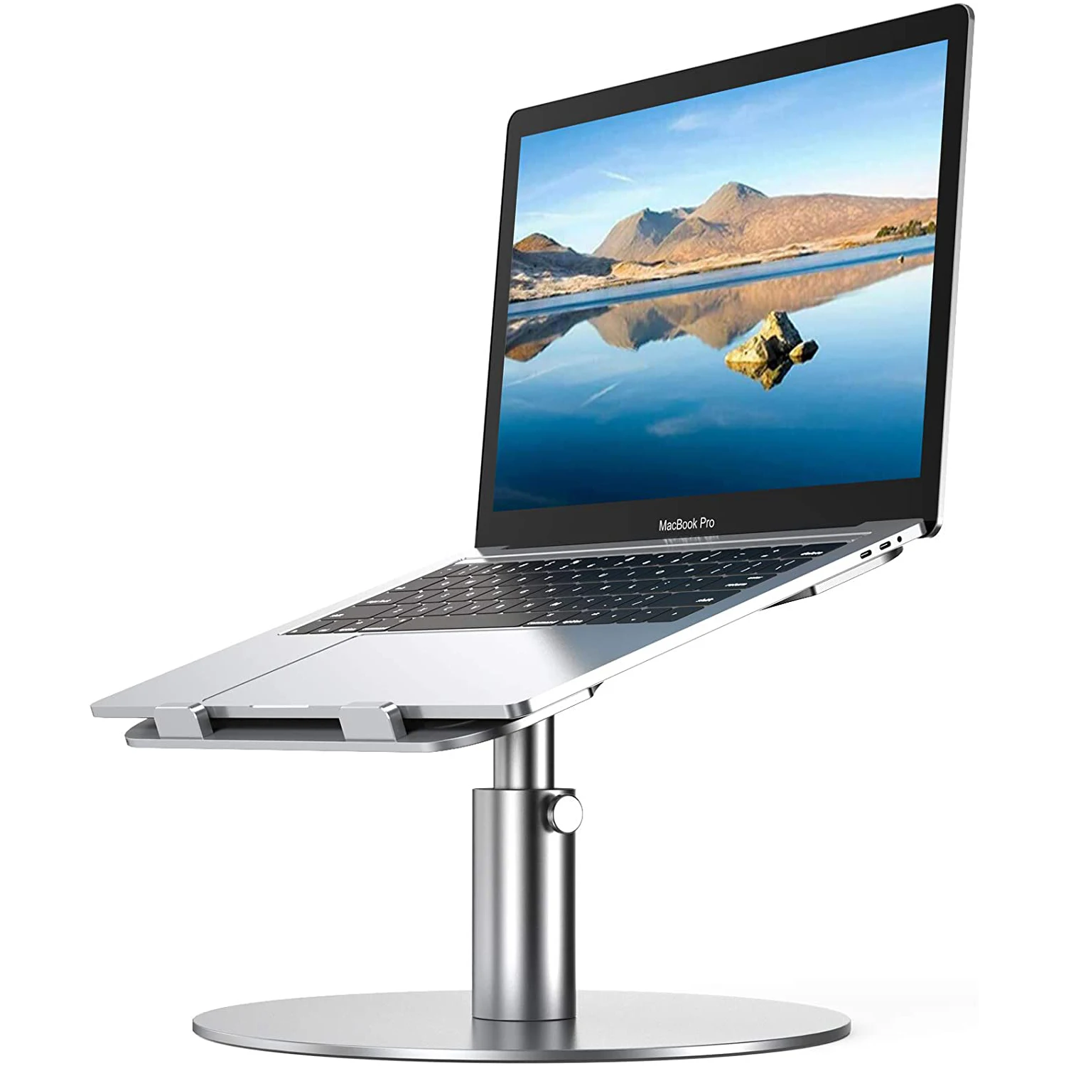 

XIDU Portable adjustable laptop lifter, universal non-slip 360 degree rotation, easy to install aluminum alloy laptop stand, Space gray