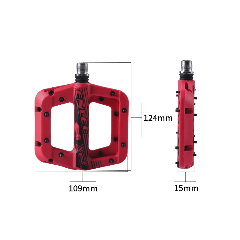 

2020 new trend Nylon Bicycle Pedal 9/16 Inch Bearing MTB bike Pedals, Blue/red/black/purple