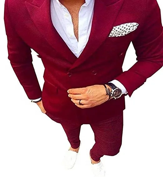 

High quality men stylish slim fit blazer suits manufacturers, Red