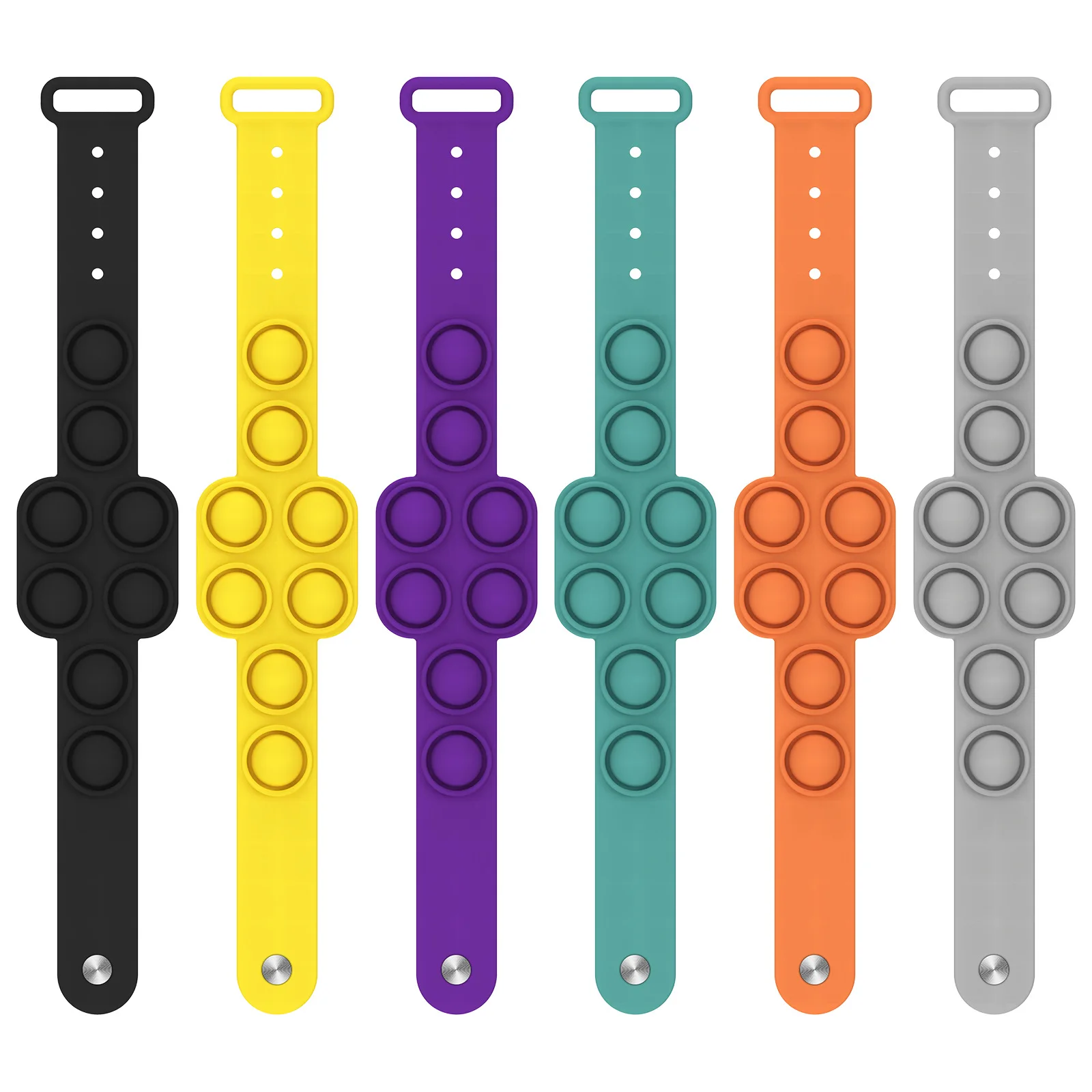 

Amazon Hot Sale Popit Fidget Sensory Toys Silicone Push Pop It Fidget Toy Bracelet