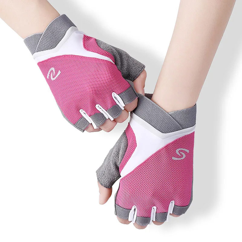 
Professional Women fitness sport half finger riding gym yoga weightlifting gloves breathable non slip gloves  (60806260828)