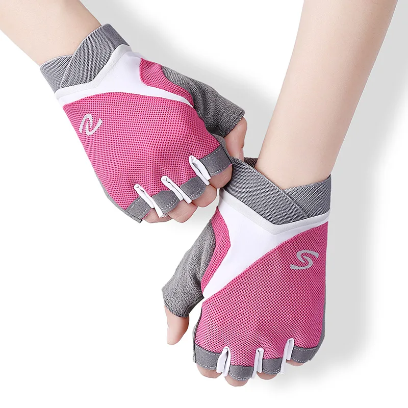 

Professional Women fitness sport half finger riding gym yoga weightlifting gloves breathable non slip gloves, Pink, blue,black, gray, navy