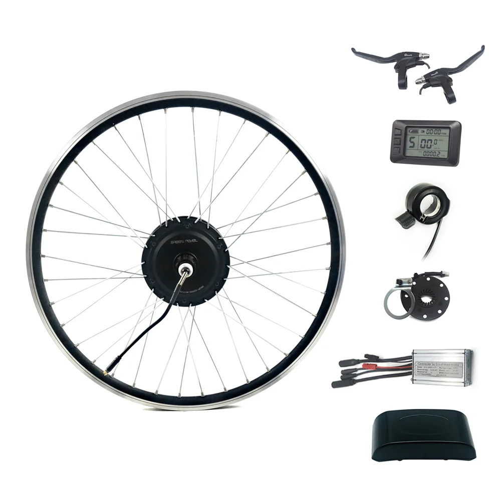 

Greenpedel e bike 36v 350w 20 inch cassette wheel electric bicycle bike brushless hub motor conversion kit china