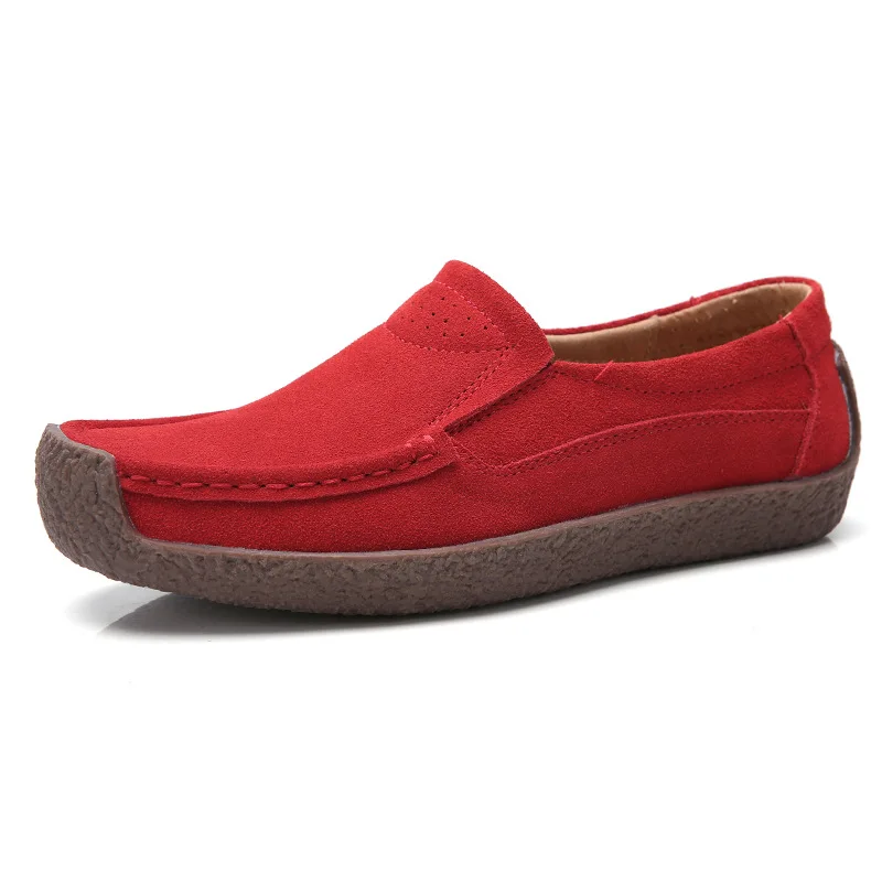 

Spring New Style Women's Casual Shoes Flat Moccasins, Red, black, apricot, blue, pink, hot pink, gray