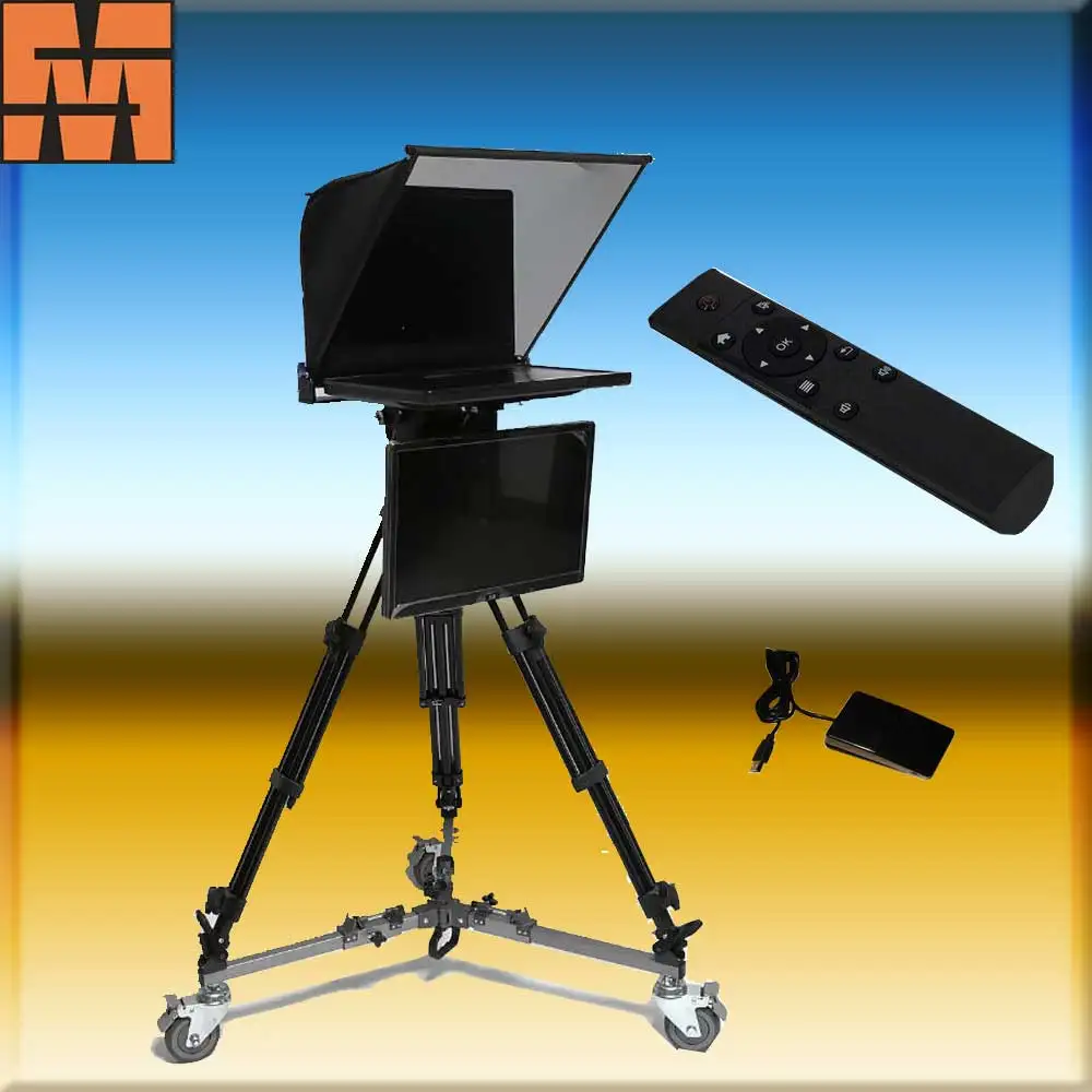 

22 inch professional presidential teleprompter with wireless remoter, Black