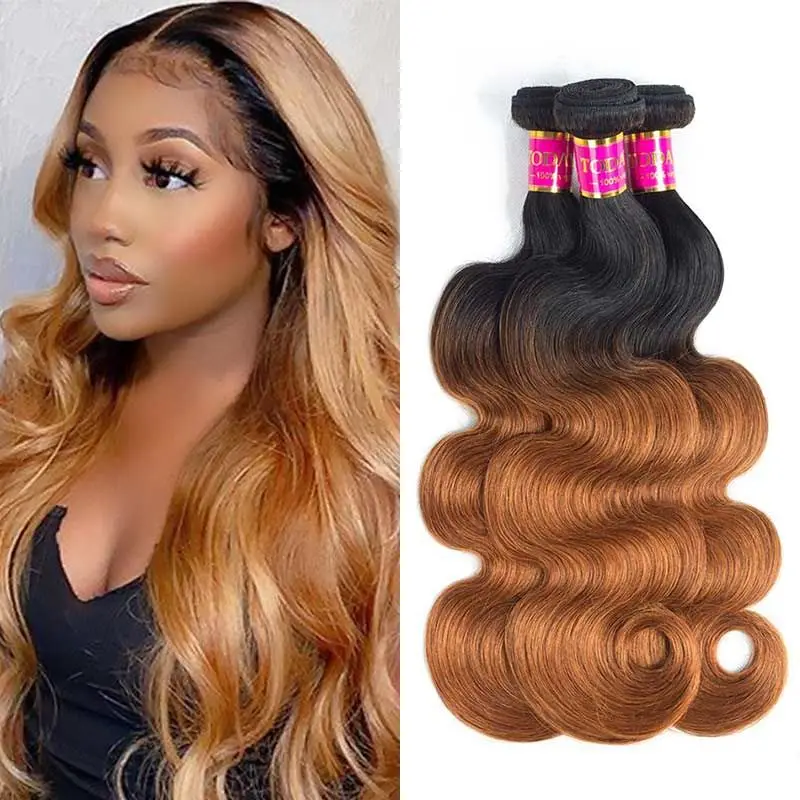 

Ombre Brazilian Hair Body Wave 3 Bundles 1B/30 Ombre Human Hair Weave Bundles