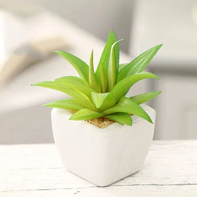 

2021 Ornamental Ceramic Light Indoor Maceta Suculenta Plastico Artificial Succulent Plants Potted Artificial Plant For Indoor, Customizable